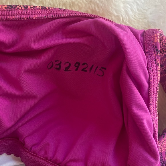 Lands’ End Adjustable Scoop Neck Tankini Top. Pink, purple, orange leaf Sz M NWT - Picture 8 of 10